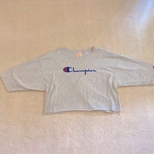 Champion oversized crop top in grey. Never worn - perfect condition